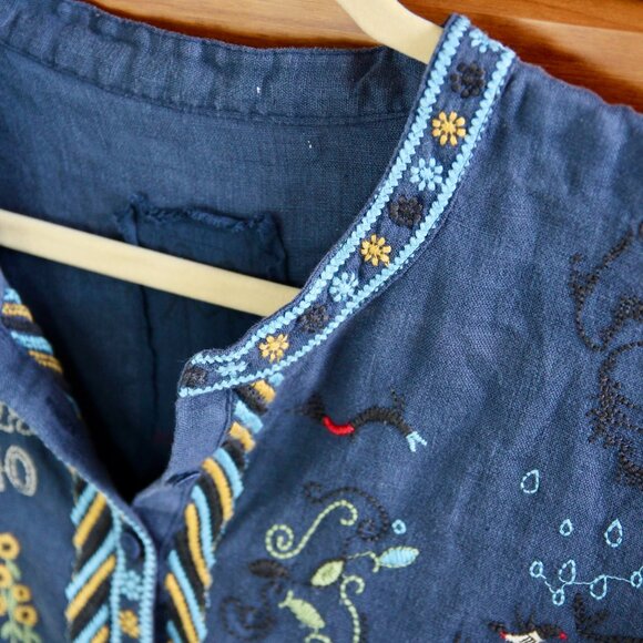 Johnny Was Linen Shirt - Picture 5 of 16